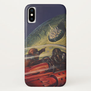 Capa Para iPhone X Ficção científica do vintage, cidade de Sci Fi 