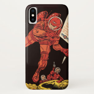 Capa Para iPhone X Ficção Científica Vintage, Astronautas Aterrissam 