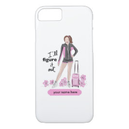 Capa iPhone 8/ 7 Figura patinador desportiva com saco de patinagem