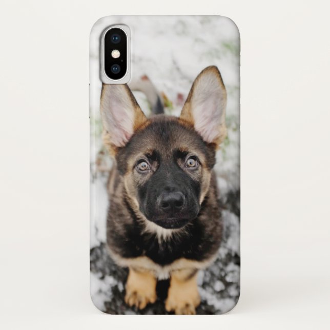 Capa Para iPhone, Case-Mate Filhote de cachorro bonito que olha acima (Verso)