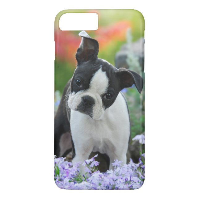 Capa Para iPhone, Case-Mate Filhote de cachorro do cão de Boston Terrier (Verso)