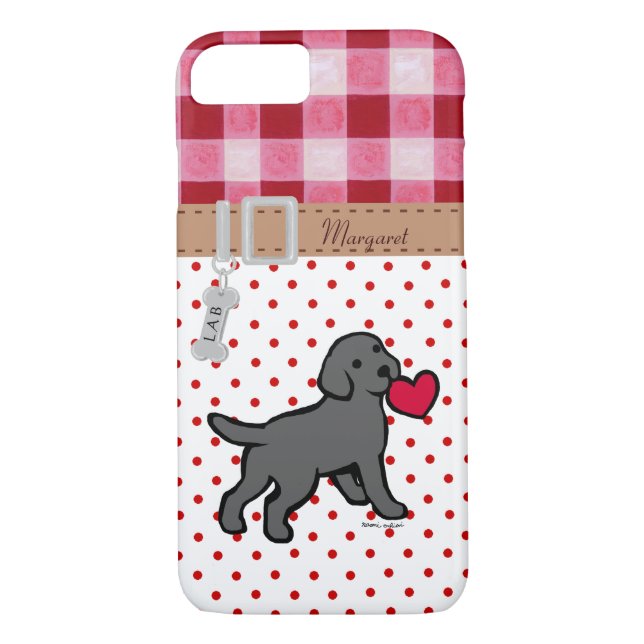 Capa Para iPhone, Case-Mate Filhote de cachorro preto personalizado do (Verso)