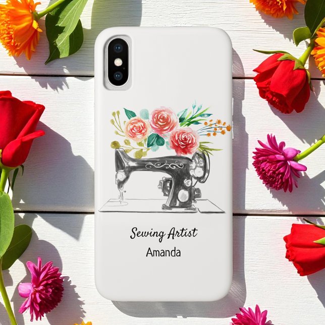 Capa Para iPhone, Case-Mate Filtro Preto De Alcatim Preto Da Máquina De Costur (Criador carregado)