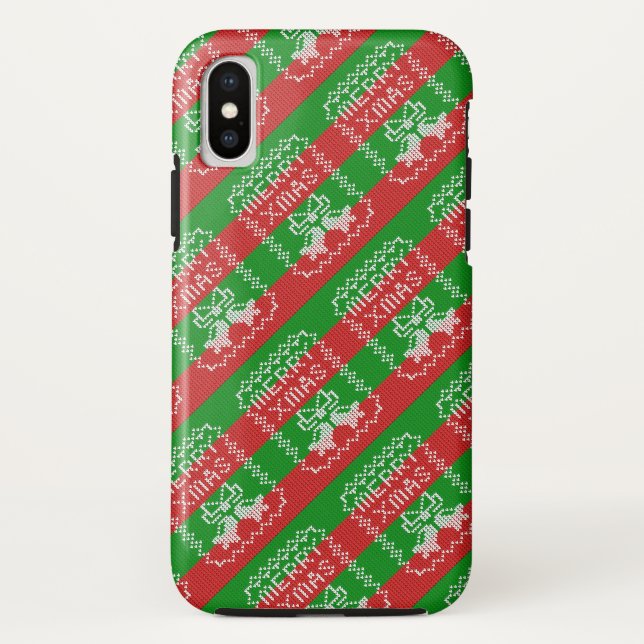 Capa Para iPhone, Case-Mate Fios de jingelas com estrutura de suéter febril (Verso)