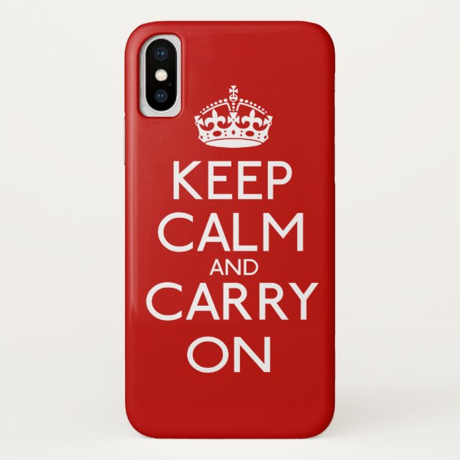 Capa Para iPhone, Case-Mate Fique Calmo E Continue. (Verso)