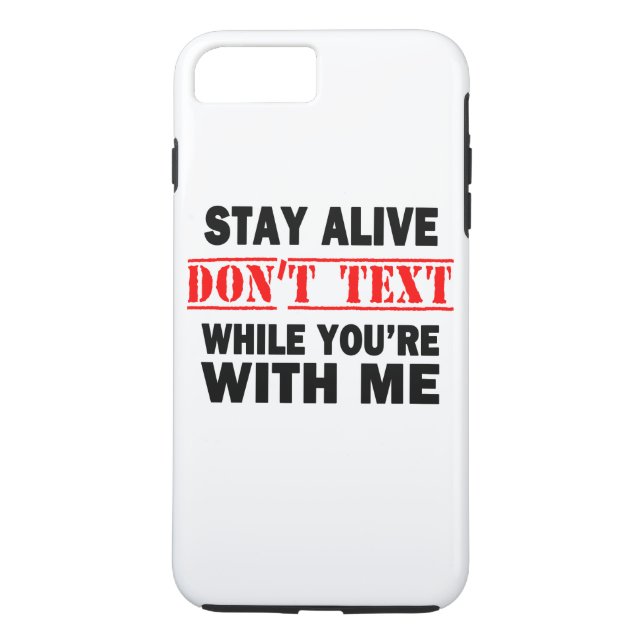 Capa Para iPhone, Case-Mate Fique Vivo. Não Envie Mensagens Enquanto Estiver C (Verso)
