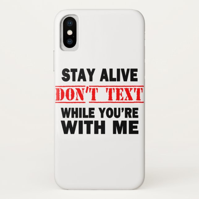 Capa Para iPhone, Case-Mate Fique Vivo. Não Envie Mensagens Enquanto Estiver C (Verso)