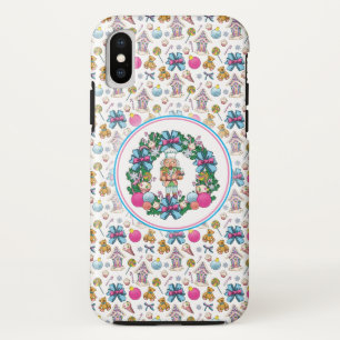 Capa Para iPhone Da Case-Mate Fita De Noz-De-Noz-De-Natal, Rosa E Azul