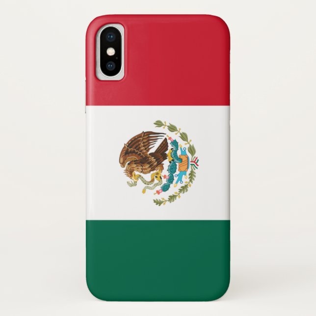 Capa Para iPhone, Case-Mate Flag of Mexico Case-Mate iPhone X Case (Verso)