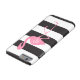 Capa Para iPhone, Case-Mate Flamingo cor-de-rosa Monogrammed + Preto + Listras (Base)