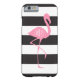 Capa Para iPhone, Case-Mate Flamingo cor-de-rosa Monogrammed + Preto + Listras (Verso)