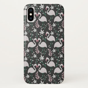 Capa Para iPhone Da Case-Mate Flamingo sem soldadura, branco sobre fundo escuro