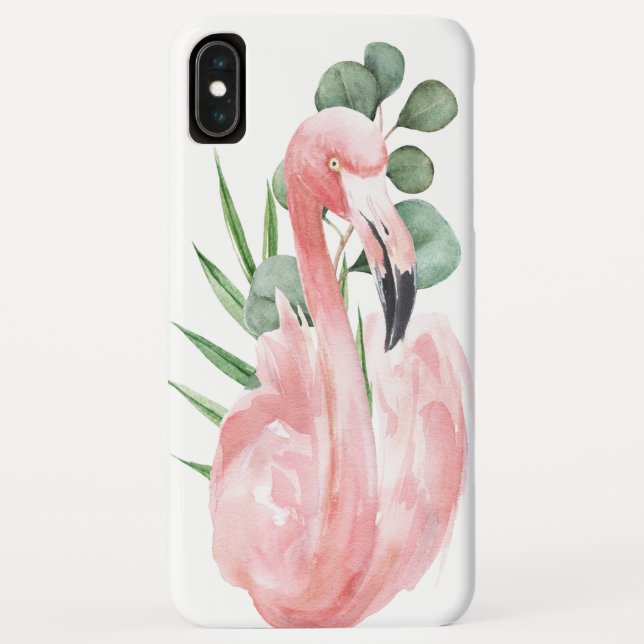 Capa Para iPhone, Case-Mate Flamingo Watercolor, Rosa Tropical (Verso)