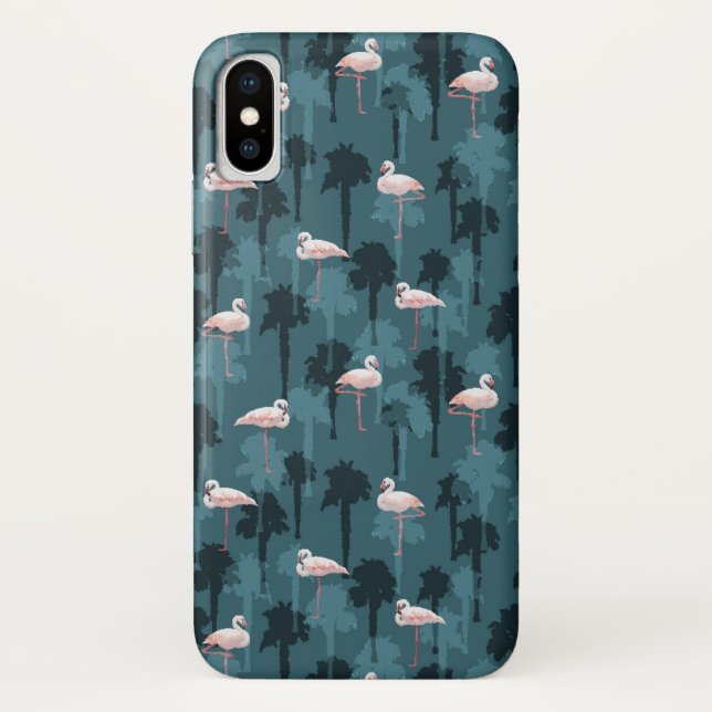 Capa Para iPhone, Case-Mate Flamingos Pastel na cerceta (Verso)