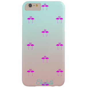 Capa Barely There Para iPhone 6 Plus Flamingos Rosa Adoráveis, Personalizados Pelo Amor
