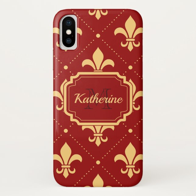 Capa Para iPhone, Case-Mate Fleur-de-lis Pattern (Verso)
