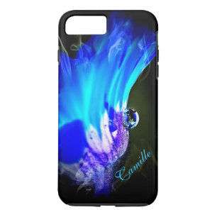 Capa iPhone 8 Plus/7 Plus Flor Azul Brilhante E Puro