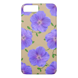 Capa Para iPhone Da Case-Mate Flor azul do gerânio do jardim em alguma cor