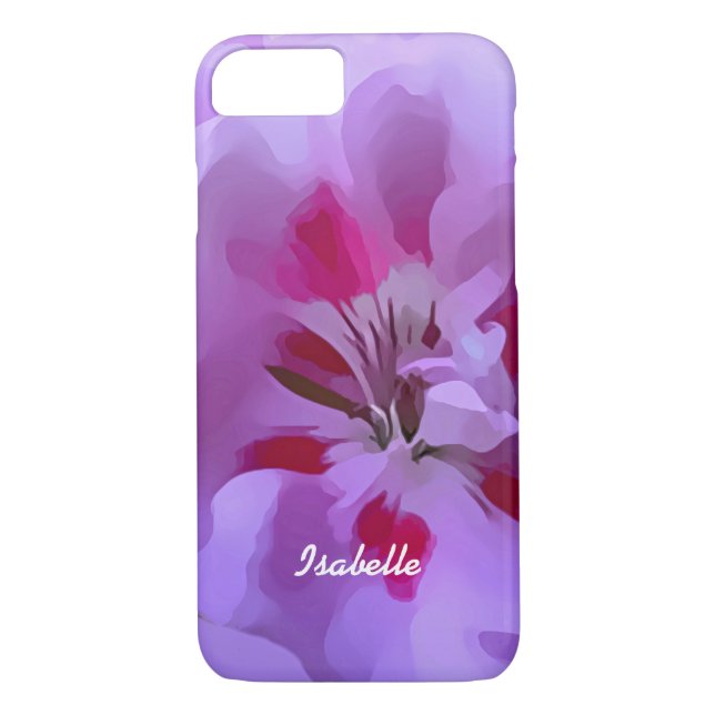 Capa Para iPhone, Case-Mate Flor de Hibiscus de Abstrato Rosa Violeta Personal (Verso)