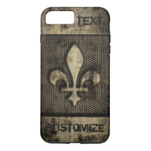 Capa Para iPhone Da Case-Mate Flor de lis personalizada do Grunge do vintage