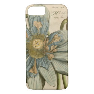 Capa Para iPhone Da Case-Mate Flor de Lotus Azul no Fundo do Tom com Escrevendo