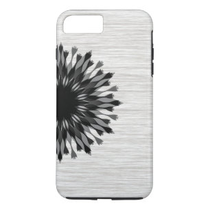 Capa iPhone 8 Plus/7 Plus Flor de lótus preto Elegante Na moda Floral