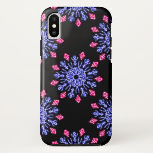 Capa Para iPhone Da Case-Mate Flor de néon azul e vermelha