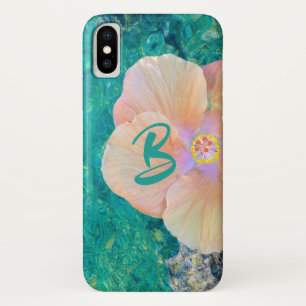 Capa Para iPhone Da Case-Mate Flor do hibiscus no iphone x da água de turquesa
