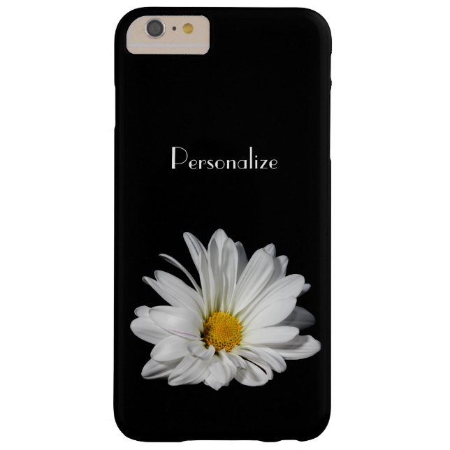 Capa Para iPhone, Case-Mate Flor elegante da margarida branca com nome (Verso)