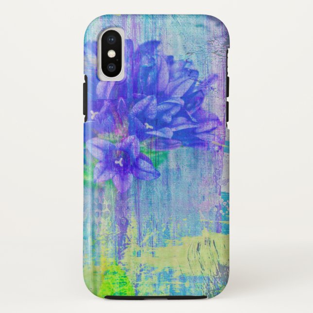 Capa Para iPhone, Case-Mate Flor em Violeta Azul (Verso)