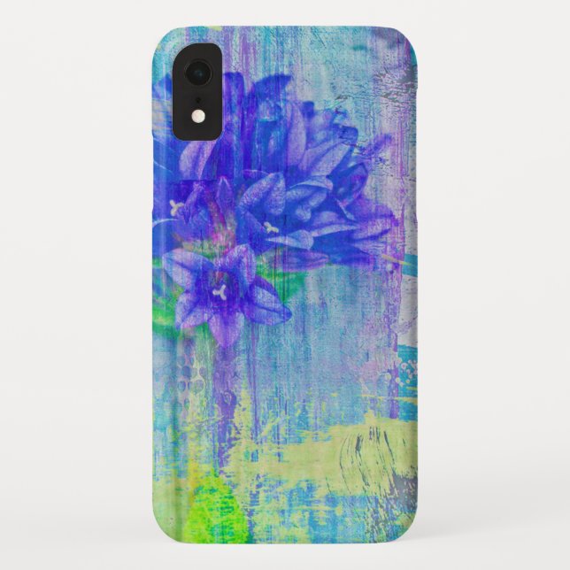 Capa Para iPhone, Case-Mate Flor em Violeta Azul (Verso)