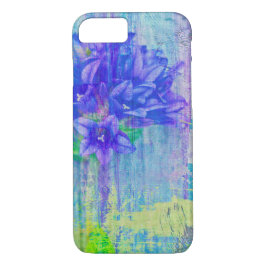 Capa iPhone 8/ 7 Flor em Violeta Azul
