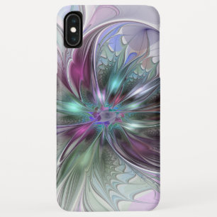 Capa Para iPhone Da Case-Mate Flor moderna do Fractal do abstrato colorido da