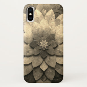 Capa Para iPhone Da Case-Mate Flor Texturizada com Mandala, Ouro antigo