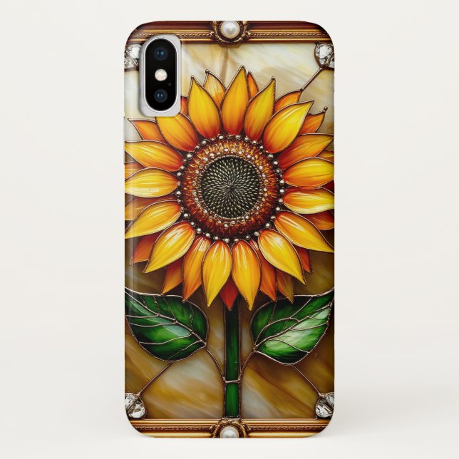 Capa Para iPhone, Case-Mate Flor vibrante ornadamente enquadrada (Verso)