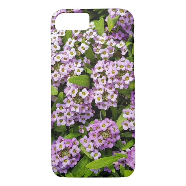 Capa Para iPhone, Case-Mate floradas de alyssum púrpura (Verso)