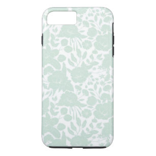 Capa Para iPhone Da Case-Mate Floral à moda branco verde pastel elegante do