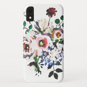 Capa Para iPhone Da Case-Mate Floral branco da aguarela elegante do vintage