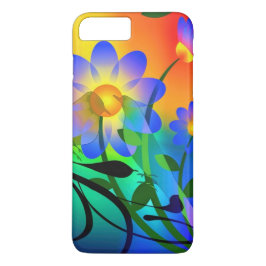 Capa iPhone 8 Plus/7 Plus floral brilhante