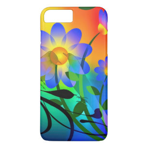 Capa iPhone 8 Plus/7 Plus floral brilhante