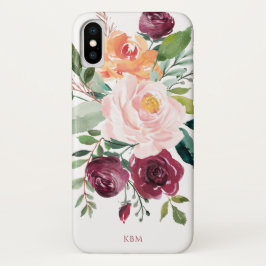 Capa Para iPhone Da Case-Mate Floral de Aquarela Russa com Monograma