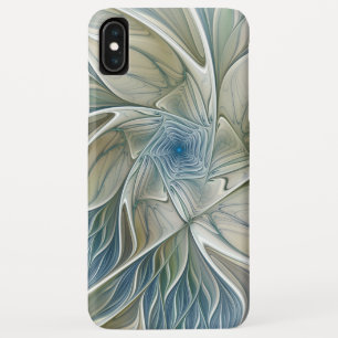 Capa Para iPhone Da Case-Mate Floral Dream Pattern Abstrato Blue Khaki Fractal