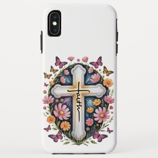 Capa Para iPhone, Case-Mate Floral Faith Cross (Verso)