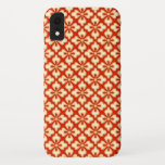 Capa Para iPhone XR Floral kimono impressão, tangerina<br><div class="desc">Kimono impressão,  laranja suave e amarelo pálido em um fundo laranja mandarin - gráfico digital multimídia inspirado no tradicional tecido quimono japonês</div>