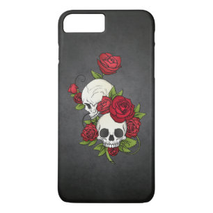 iPhone 8 Plus/7 Plus Floral Skulls Dia de los Muertos   Capa para Celul