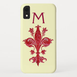 CAPA PARA iPhone XR FLORENTINA RED LILY FLEUR DE LIS