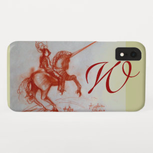 Capa Para iPhone XR FLORENTINE KNIGHT SOBRE O monograma de HORSEBACK