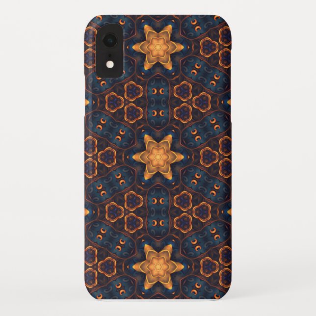 Capa Para iPhone, Case-Mate Flores Amarelas Fundo Azul (Verso)