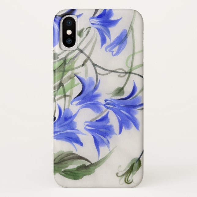Capa Para iPhone, Case-Mate Flores azuis (Verso)