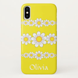 Capa Para iPhone Da Case-Mate Flores Brancas Modernas Amarelas